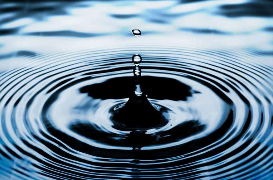 A ripple of water